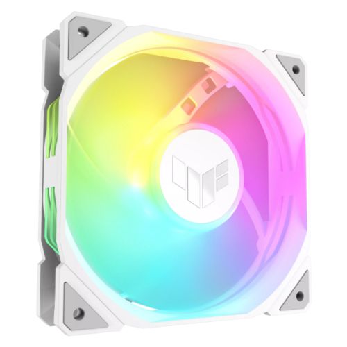 Asus TUF Gaming TR120 ARGB Reverse Blade 120mm PWM Case Fan, Hydraulic  Bearing, 28mm Frame, Double-layer LED Matrix Design, 2000 RPM, White Asus TUF Gaming TR120 ARGB Reverse Blade 120mm PWM Case Fan, Hydraulic  Bearing, 28mm Frame, Double-layer LED Matrix Design, 2000 RPM, White